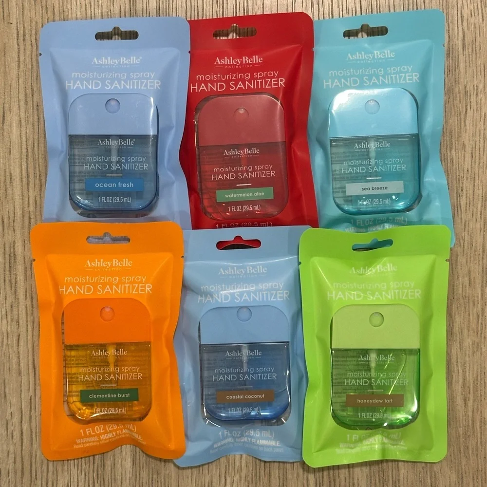 Kids Moisturizing Spray Hand Sanitizer Pack - 6 Assorted Colors